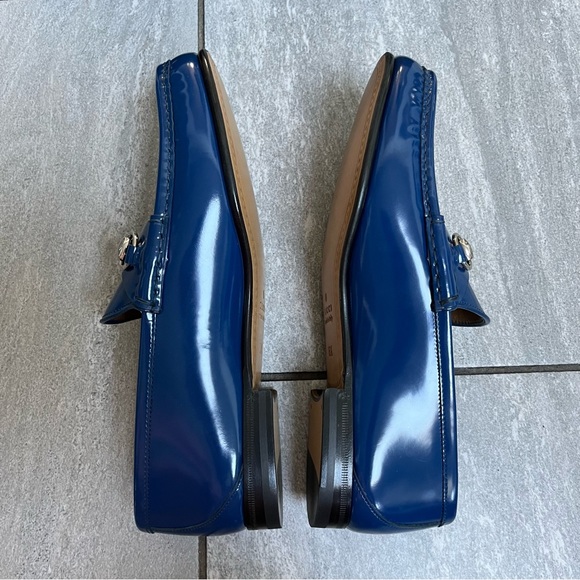 Gucci 1953 Special Edition Horsebit Royale Blue Smooth Leather Loafers MEN’S 8.5 - Picture 9 of 11